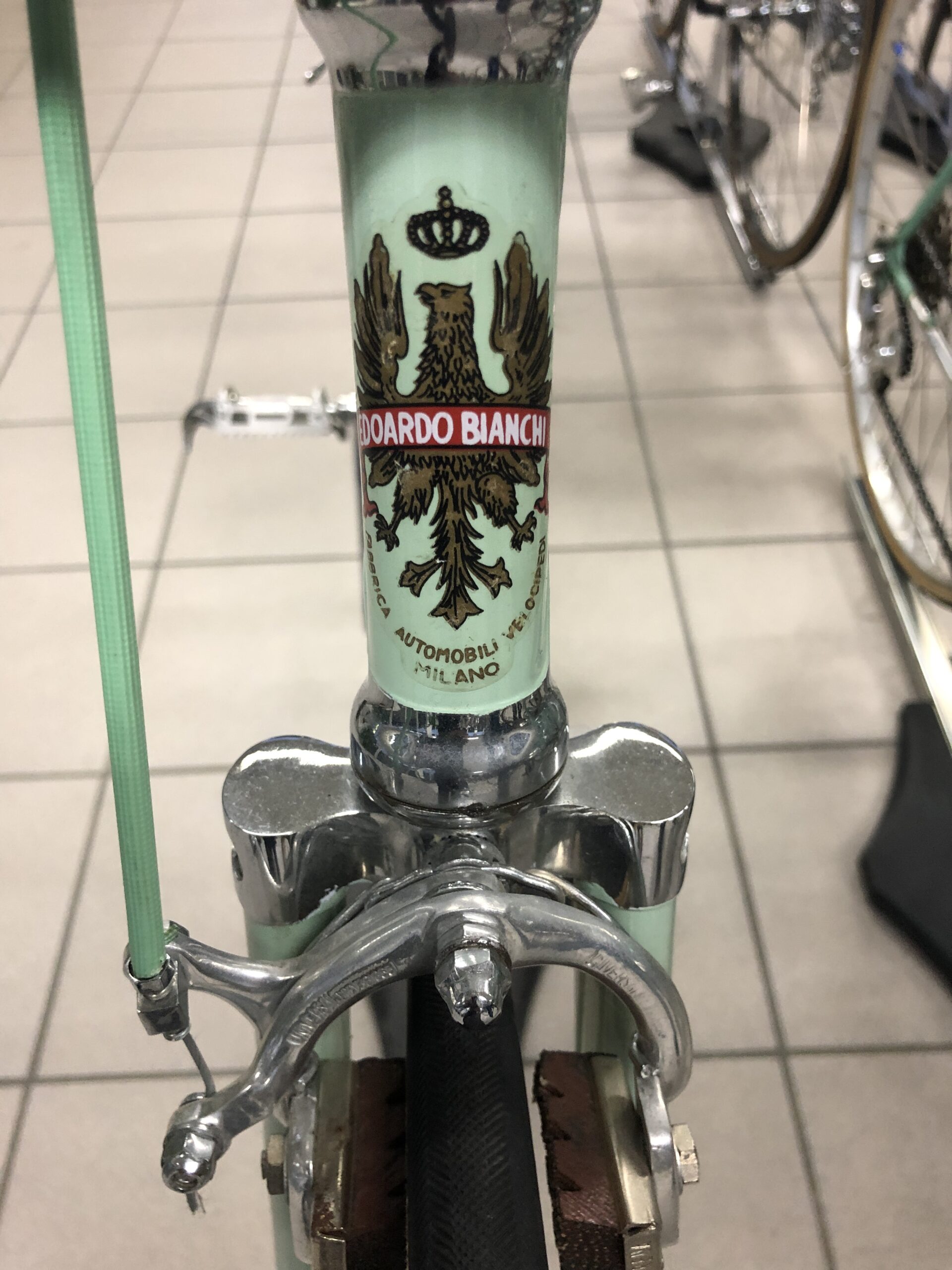 Thai Do - Fahrradmuseum Hüttlingen - 1948er Bianchi mit 1. Campagnolo-Schaltung