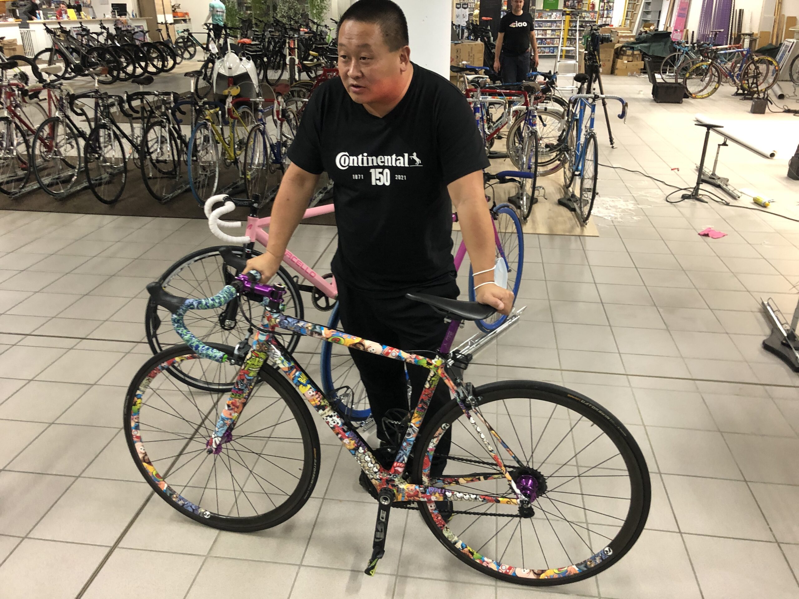 Thai Do - Fahrradmuseum Hüttlingen - 1948er Bianchi mit 1. Campagnolo-Schaltung