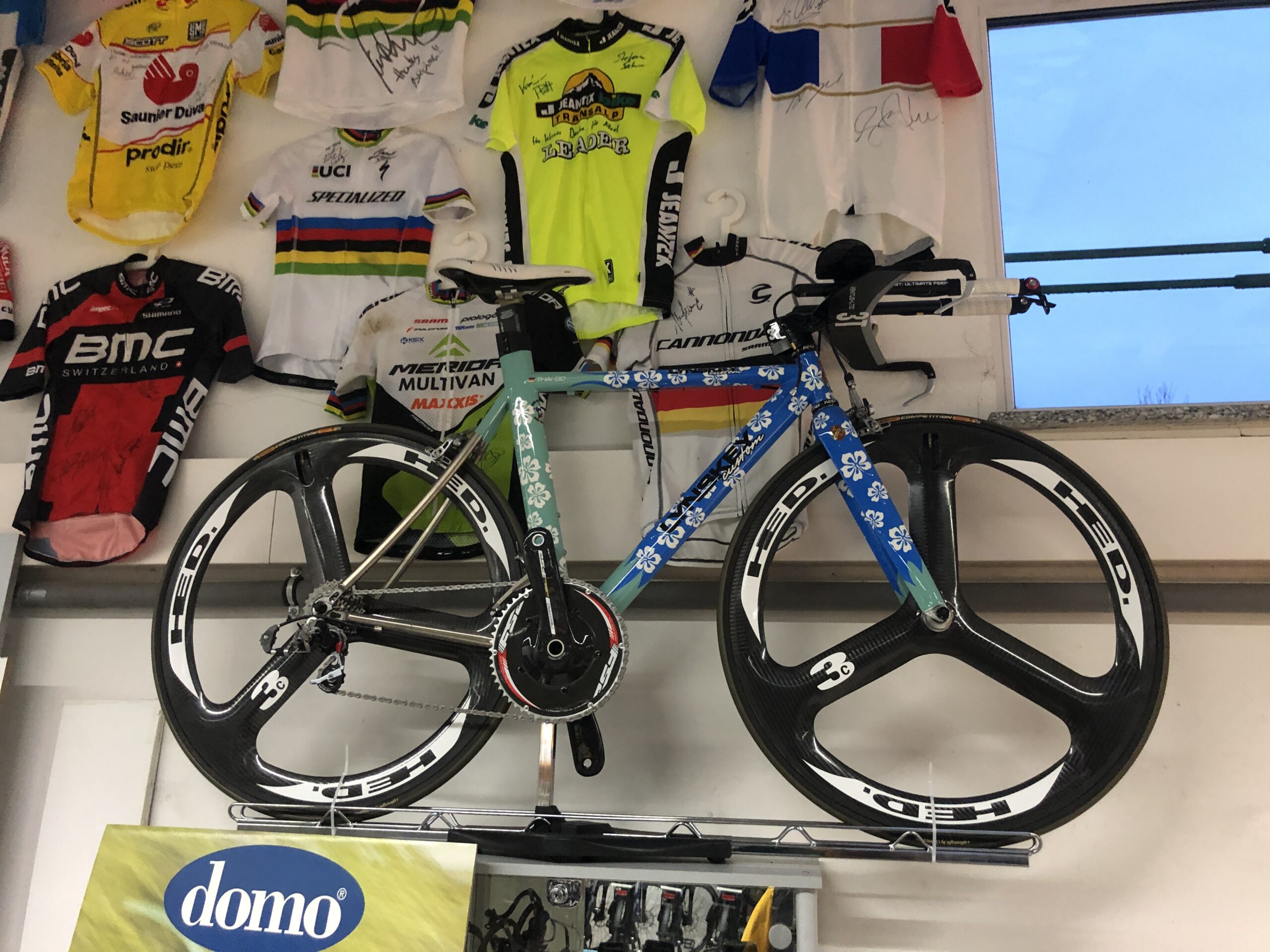 Thai Do - Fahrradmuseum Hüttlingen - 1948er Bianchi mit 1. Campagnolo-Schaltung