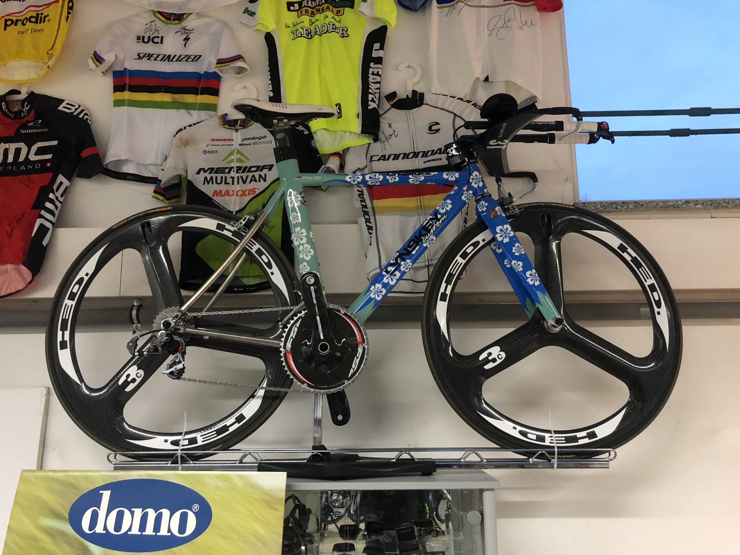 Thai Do - Fahrradmuseum Hüttlingen - 1948er Bianchi mit 1. Campagnolo-Schaltung